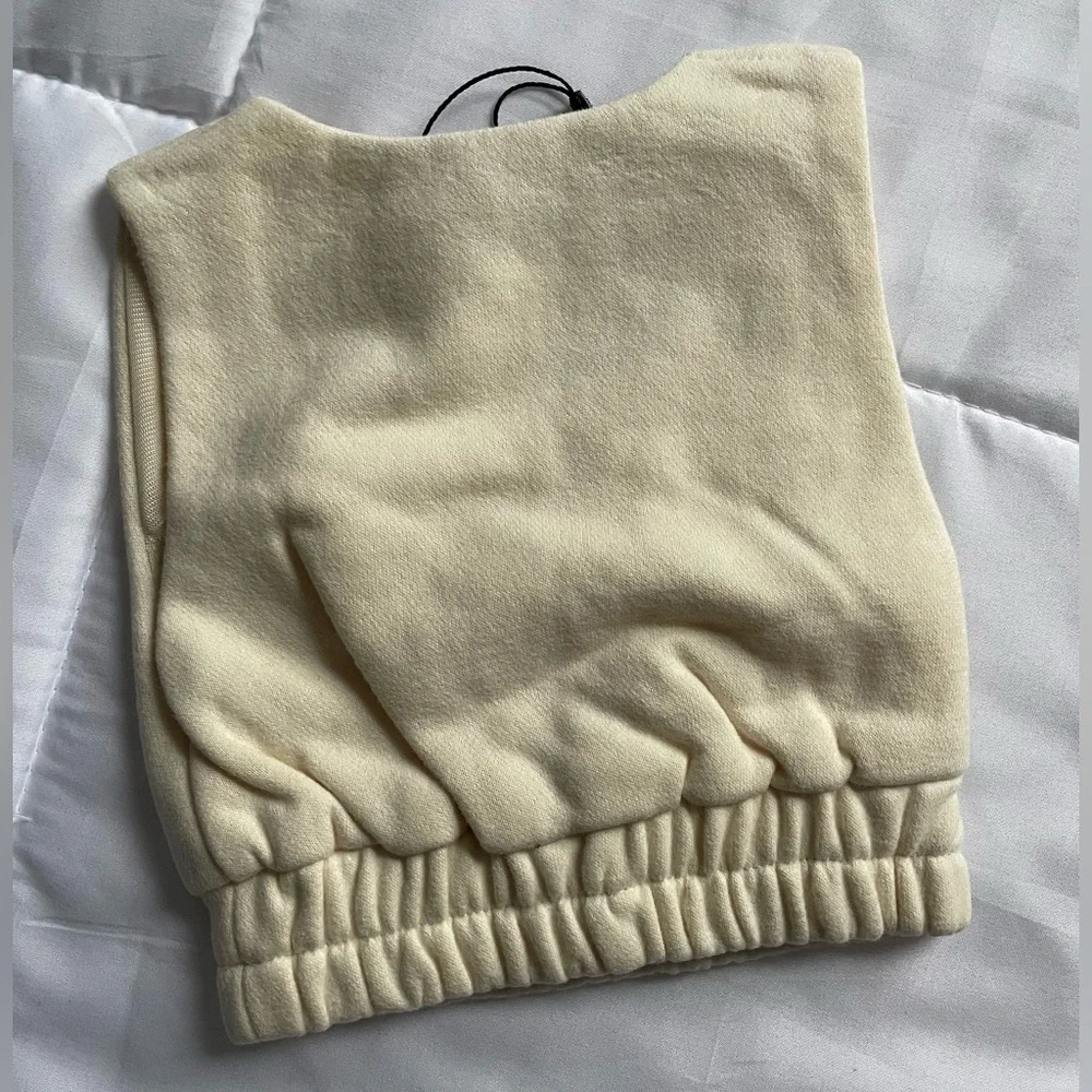 NWT JLUXLABEL Soft Cream Gathered Top